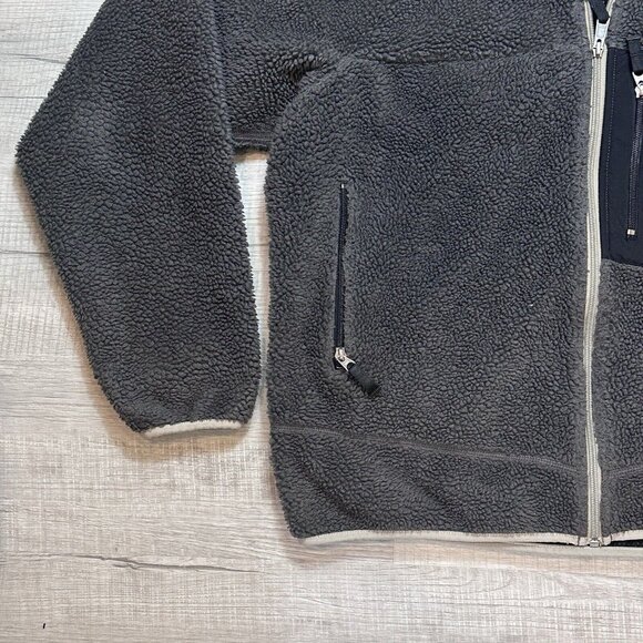 Patagonia Mens Large Retro-X Cardigan Deep Pile Fleece Jacket Full Zip Gray - Picture 2 of 9